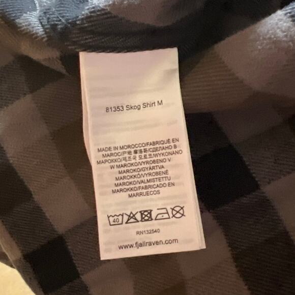 Fjall Raven Mens Skog Gray/Blue Button-Up Long Sleeve Shirt Size Large - Picture 3 of 8